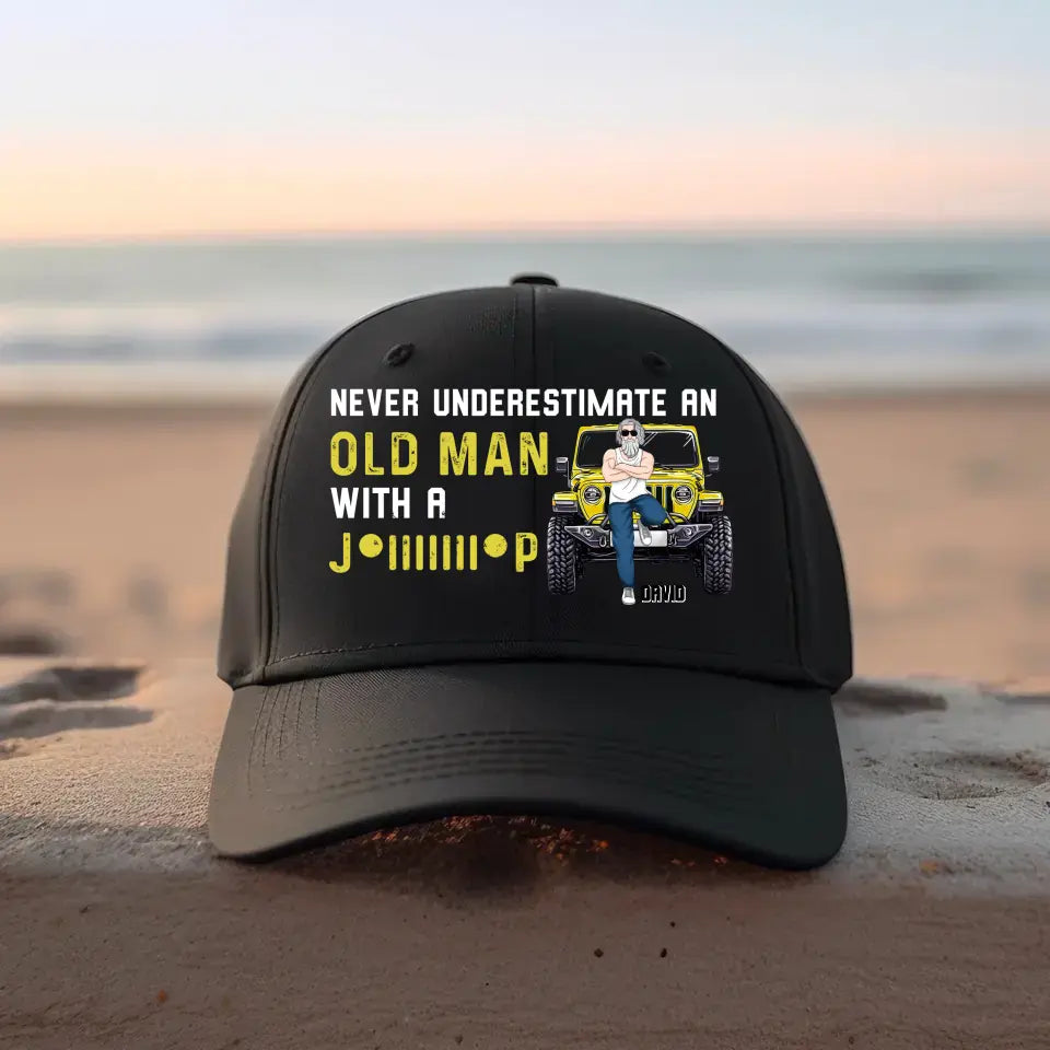 Personalized Never Underestimate An Old Man With A Jeep Cap Printed MTHPD2007