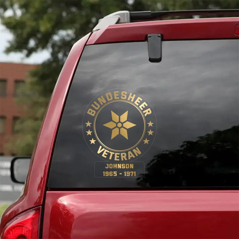 Personalized Austrian Veterans Soldier Car Decal Printed QTPN1907