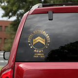 Personalized Netherland Veterans Soldier Car Decal Printed QTPN1907