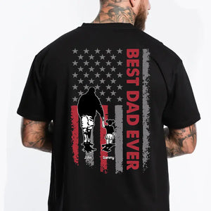 Personalized Police Department & Name US Flag T-shirt Printed 23JUL-PD2207