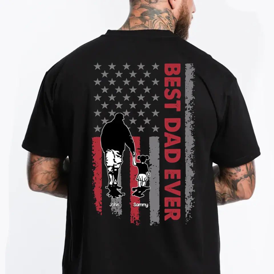 Personalized Police Department & Name US Flag T-shirt Printed 23JUL-PD2207