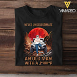 Personalized Never Underestimate An Old Man With A Jeep T-shirt Printed PTN2207