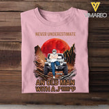 Personalized Never Underestimate An Old Man With A Jeep T-shirt Printed PTN2207