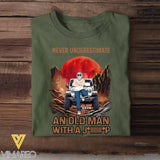 Personalized Never Underestimate An Old Man With A Jeep T-shirt Printed PTN2207