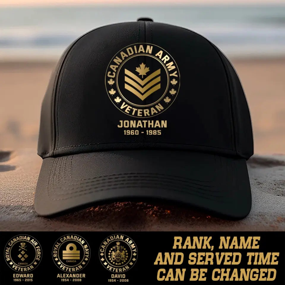 Personalized Canadian VET Cap Printed QTPN267