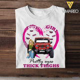 Personalized Jeep Girl Pretty Eyes Thick Things T-shirt Printed MTHN2507