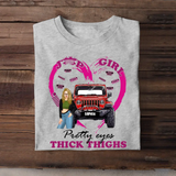 Personalized Jeep Girl Pretty Eyes Thick Things T-shirt Printed MTHN2507
