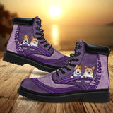 Personalized Love Dogs Dog Names Leather Boots Printed 23JUL-PN26