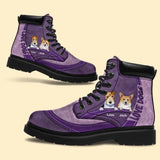 Personalized Love Dogs Dog Names Leather Boots Printed 23JUL-PN26