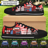 Personalized Jeep Girl with Name Low Top Shoes Printed MTPVD2607