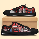 Personalized Jeep Girl with Name Low Top Shoes Printed MTPVD2607