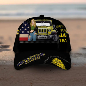 Personalized Ain't Nothing But A Jeep Thang Jeep Girl with Name Cap 3D Printed MTPD2607