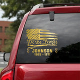 Personalized US Veterans Car Decal Printed QTKH20238