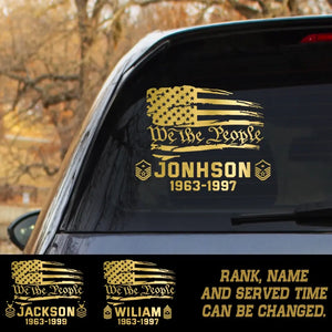 Personalized US Veterans Car Decal Printed QTKH20238