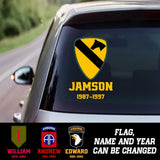 Personalized US Veterans Car Decal Printed QTNL202311