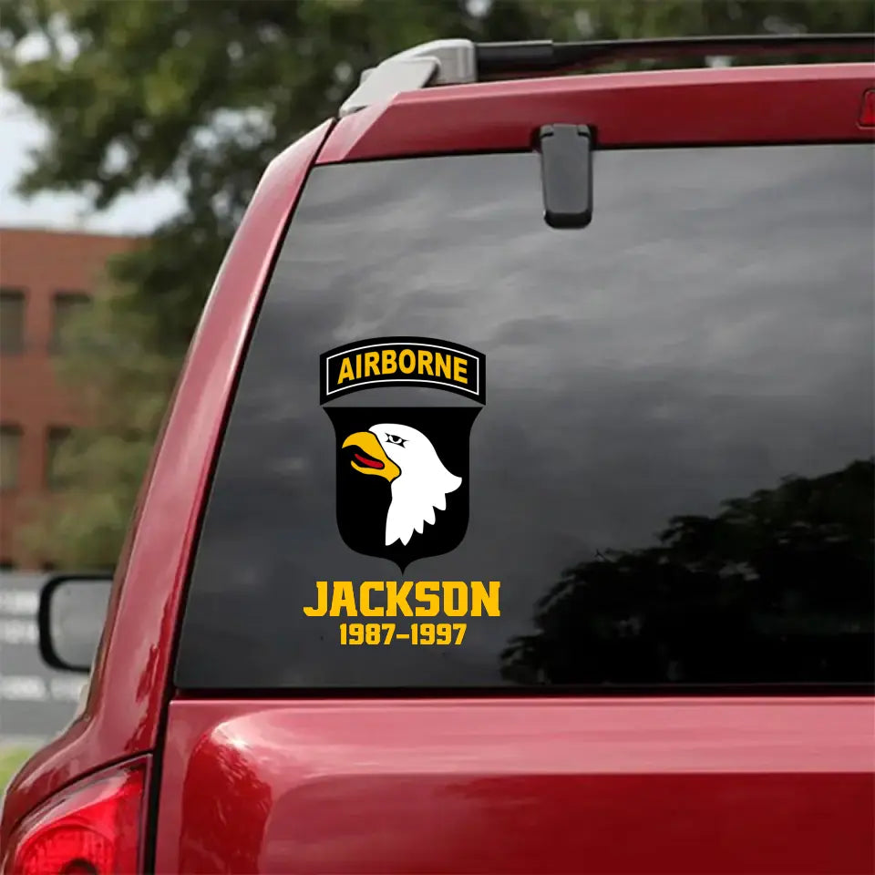 Personalized US Veterans Car Decal Printed QTNL202311