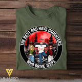 Personalized The Best Dad Have Daughters Who Drive Jeeps T-shirt Printed MTPD2607