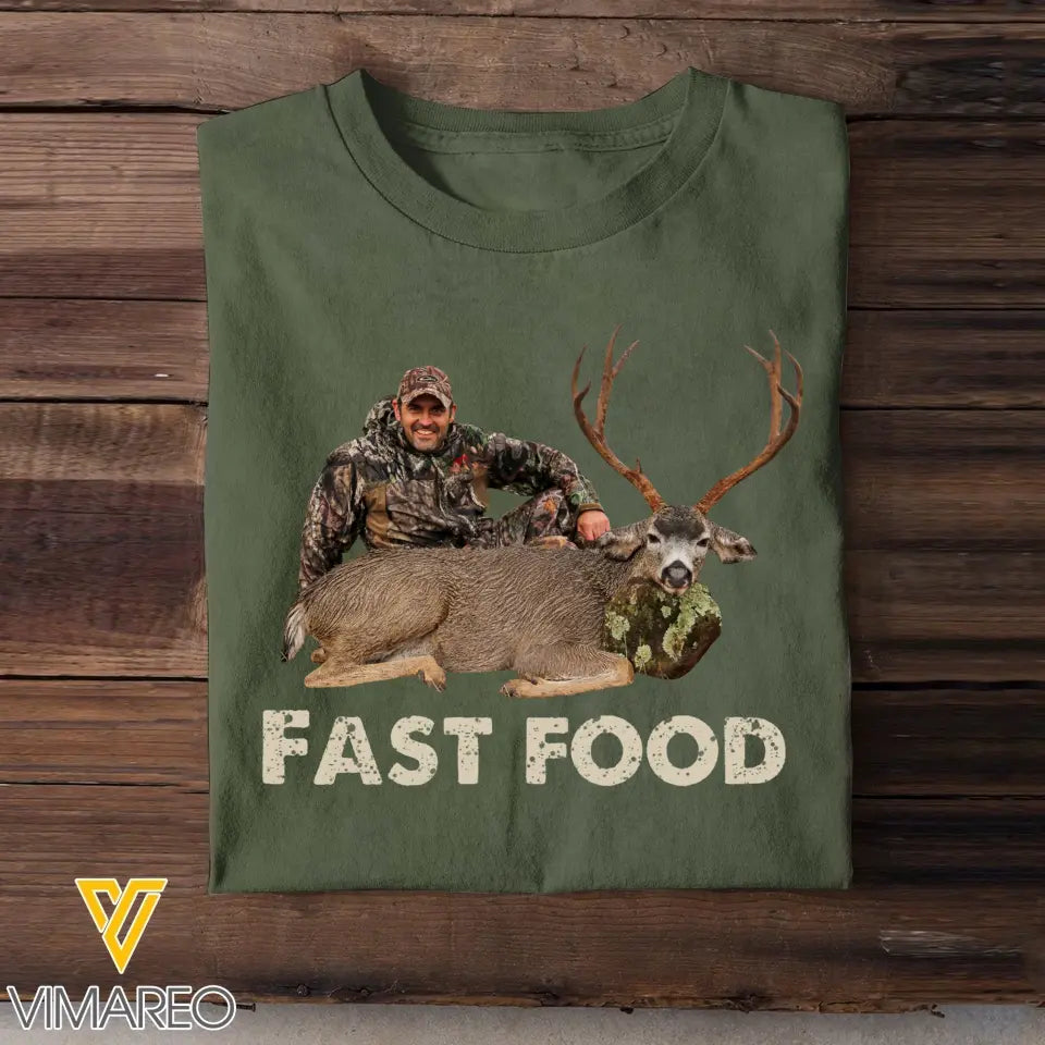 Personalized Upload Your Deer Photo T-shirt Printed MTHKVH2707