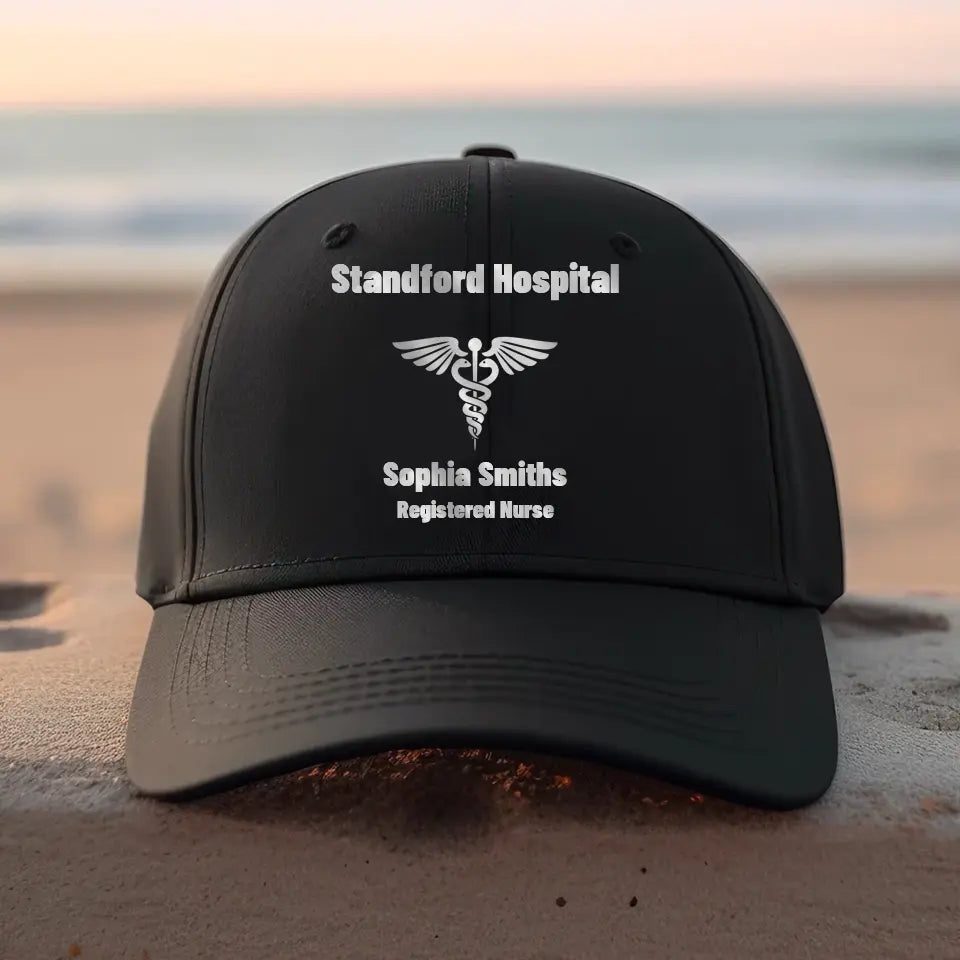Personalized Nurse Logo with Name Cap Printed HTHPD2707