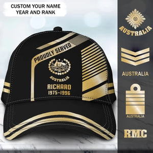 Personalized Australian Proudly Served Cap Printed QTVD202338