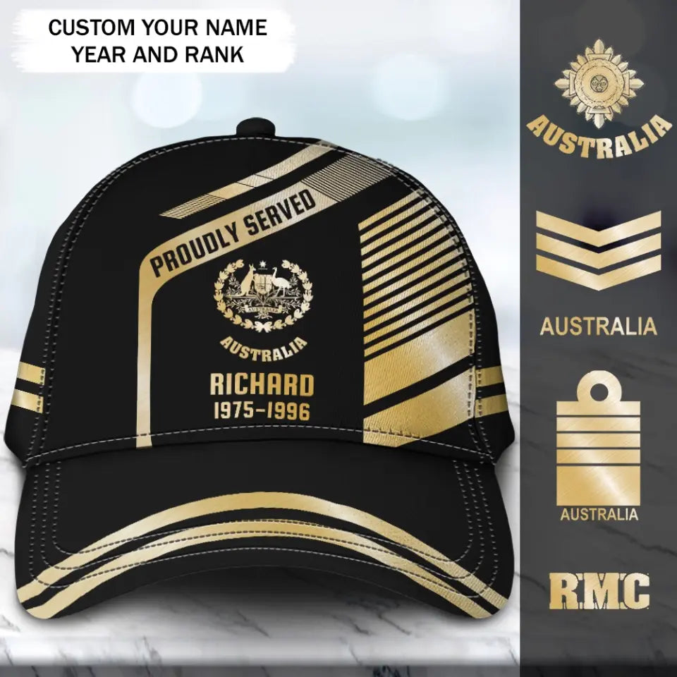 Personalized Australian Proudly Served Cap Printed QTVD202338
