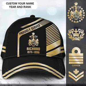 Personalized Canadian Proudly Served Cap Printed QTVD202338