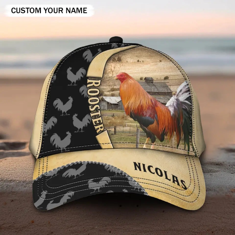 Personalized Rooster Ranch Cap Printed QTVD202358