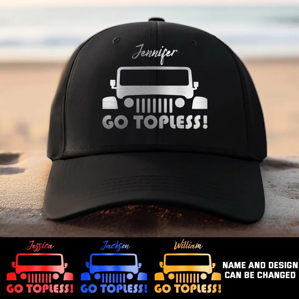 Personalized Go Topless Jeep Car Cap Printed HTHKVH202341