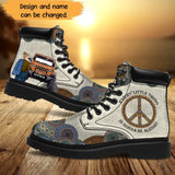 Personalized Jeep Girl & Name Leather Boots Printed MTHN202348