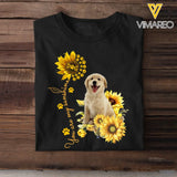 Personalized Upload Your Dog Photo You Are My Sunshine Sunflower T-shirt Printed MTKVH202355