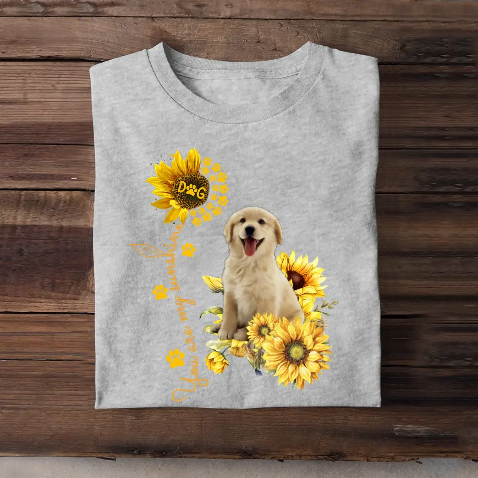 Personalized Upload Your Dog Photo You Are My Sunshine Sunflower T-shirt Printed MTKVH202355