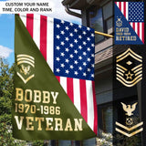 Personalized US Soldier Retired Veteran Flag Printed QTPD2023118