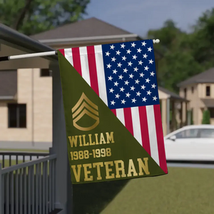 Personalized US Soldier Retired Veteran Flag Printed QTPD2023118