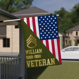 Personalized US Soldier Retired Veteran Flag Printed QTPD2023118