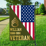Personalized US Soldier Retired Veteran Flag Printed QTPD2023118