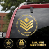 Personalized Canadian Soldier God Will Judge Our Enemies We Will Arrange The Meeting Car Decal Printed QTKH2023117