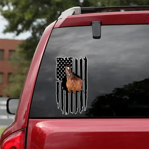 Personalized Upload Your Horse Photo Flag Car Decal Printed 202370PVD