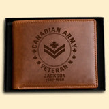 Personalized Canadian Armed Forces Leather Wallet  QTPN2023139