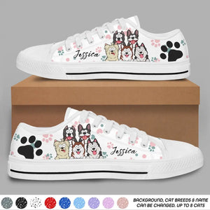 Personalized Dog Lovers Dog Name Lowtop Shoes Printed HTHVH202386