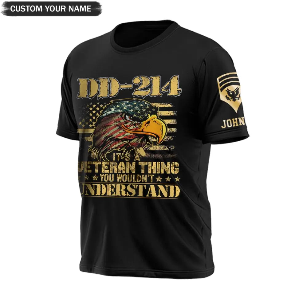 Personalized US DD 214 It's A Veteran Thing T-shirt Printed QTPD2023141