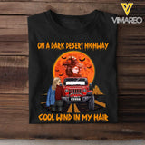 Personalized On A Dark Desert Highway Cool Wind In My Hair Jeep Girl T-shirt Printed MTHN202399