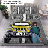 Personalized Jeep Girl with Name Bedding Set Printed HTHHN2023143