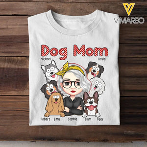 Personalized Dog Mom Fur Mama Dog Lovers T-shirt Printed QTHN2023195