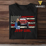 Personalized Jeep Girl with Name T-shirt Printed MTKVH23147