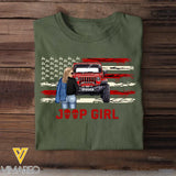 Personalized Jeep Girl with Name T-shirt Printed MTKVH23147