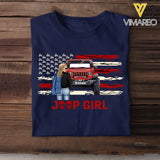 Personalized Jeep Girl with Name T-shirt Printed MTKVH23147