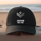 Personalized Canadian Armed Forces Custom Name Black Cap 23225KVH