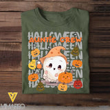 Personalized Auntie Crew Ghost Pumpkins Halloween & Kid Names T-shirt Printed HTHKVH23186