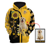 Personalized Upload Your Dog Photo You Are My Sunshine Sunflowers Hoodie 3D Printed MTKVH23205