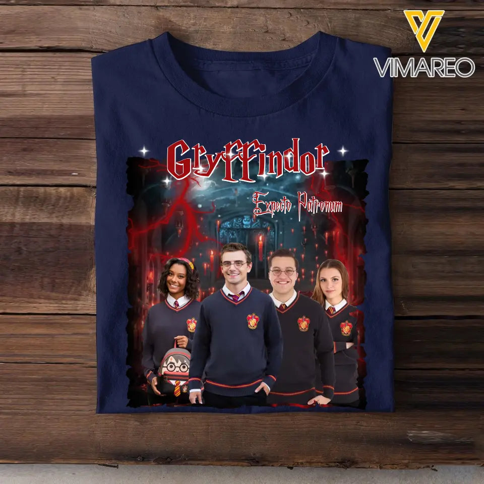 Personalized Upload Your Photo Gryffindor Expecto Patronum Halloween T-shirt Printed HTHDNL23196